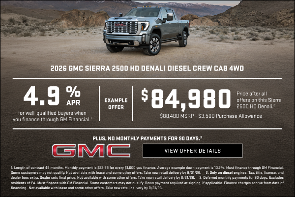 4.9% APR for well-qualified buyers when you finance through GM Financial.1

Plus,

Example offer:...